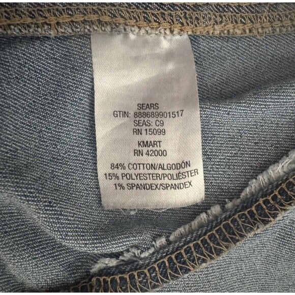 Vtg Sears Womens Roebucks Co Distressed Blue Jean Denim Trucker Jacket Western M - Picture 14 of 15